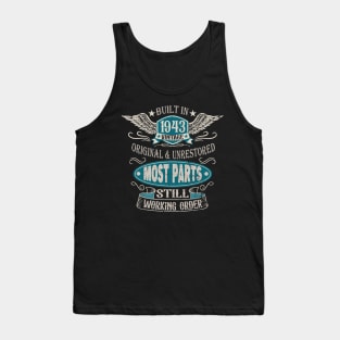 Vintage Birthday Born In 1943 Built In The 40s Tank Top